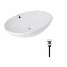Комплект Qtap Dove: Раковина накладная овальная 635x420x150 мм White + Донный клапан PU02O Комплект Qtap Dove: Раковина накладная овальная 635x420x150 мм White + Донный клапан PU02O