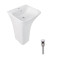 Комплект Qtap Crow: Раковина напольная моноблок 445x420x840 мм White + Донный клапан PU02O
