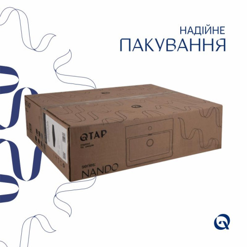 Комплект Qtap Nando LT: Раковина подвесная прямоугольная 500х420х130 мм Matt Black + Донный клапан PU03O Комплект Qtap Nando LT: Раковина подвесная прямоугольная 500х420х130 мм Matt Black + Донный клапан PU03O