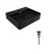 Комплект Qtap Nando LT: Раковина подвесная прямоугольная 500х420х130 мм Matt Black + Донный клапан PU03O Комплект Qtap Nando LT: Раковина подвесная прямоугольная 500х420х130 мм Matt Black + Донный клапан PU03O