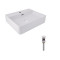 Комплект Qtap Nando LT: Раковина подвесная прямоугольная 500х420х130 мм White + Донный клапан PU02O Комплект Qtap Nando LT: Раковина подвесная прямоугольная 500х420х130 мм White + Донный клапан PU02O