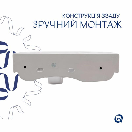 Комплект Qtap Tern: Раковина подвесная прямоугольная левая 450х250х158 мм White + Донный клапан PU02O Комплект Qtap Tern: Раковина подвесная прямоугольная левая 450х250х158 мм White + Донный клапан PU02O
