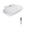 Комплект Qtap Cardinal: Раковина подвесная / накладная овальная 565х400х130 мм White + Донный клапан PU02 Комплект Qtap Cardinal: Раковина подвесная / накладная овальная 565х400х130 мм White + Донный клапан PU02