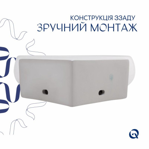 Комплект Qtap Leo N: Раковина подвесная угловая овальная 380x360x130 мм WHITE + Донный клапан PU02O Комплект Qtap Leo N: Раковина подвесная угловая овальная 380x360x130 мм WHITE + Донный клапан PU02O