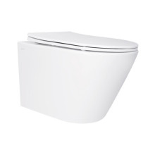 Унитаз подвесной Qtap Swan безободковый с сиденьем Soft-close QT16335180W Унитаз подвесной Qtap Swan безободковый с сиденьем Soft-close QT16335180W