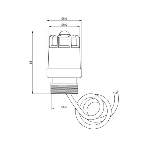 Термоголовка Thermo Alliance Standart М30х1,5 (30-70℃) с выносным датчиком TAS34170