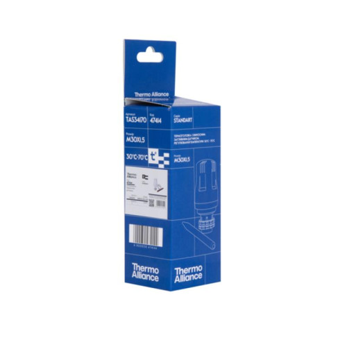Термоголовка Thermo Alliance Standart М30х1,5 (30-70℃) с выносным датчиком TAS34170