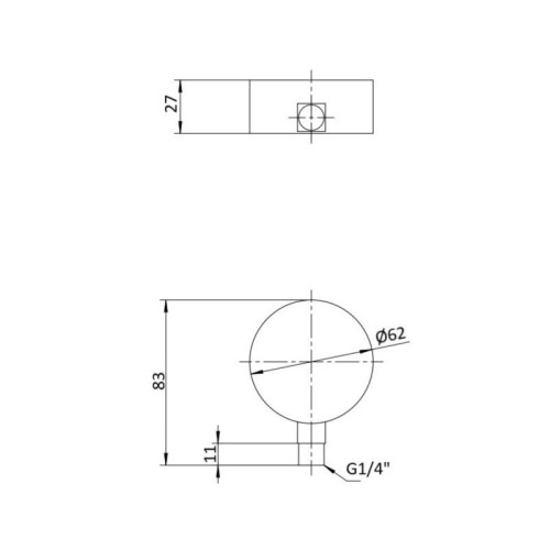 Манометр с глицерином Thermo Alliance Forte 6 бар, 1/4