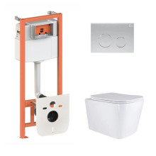 Готовое решение Qtap для ванной комнаты: подвесной унитаз Tern Ultra Quiet 525x345x360 + комплект инсталляции Nest 4 в 1 (круглая клавиша Satin) Готовое решение Qtap для ванной комнаты: подвесной унитаз Tern Ultra Quiet 525x345x360 + комплект инсталляции Nest 4 в 1 (круглая клавиша Satin)