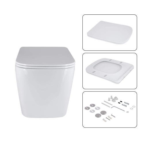 Готовое решение Qtap для ванной комнаты: подвесной унитаз Tern Ultra Quiet 525x345x360 + комплект инсталляции Nest 4 в 1 (линейная клавиша Chrome)