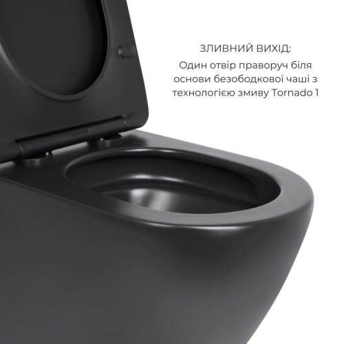 Комплект Qtap Robin Matt Black 2 в 1: унитаз подвесной Ultra Quiet QT13332381АSMB + биде подвесное QT1355046FMB Комплект Qtap Robin Matt Black 2 в 1: унитаз подвесной Ultra Quiet QT13332381АSMB + биде подвесное QT1355046FMB