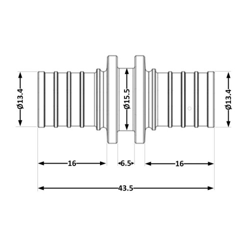 Переходних под натяжную гильзу Icma №1032 d16х2,2 851032BO05