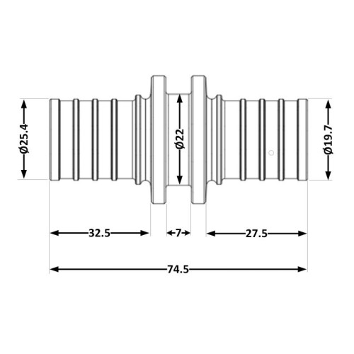 Переходних под натяжную гильзу Icma №1032 d25х3,5-32х4,4 851032GYGX05 Переходних под натяжную гильзу Icma №1032 d25х3,5-32х4,4 851032GYGX05