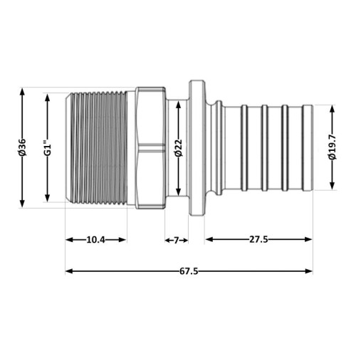 Переходних под натяжную гильзу Icma №1034 d25х3,5-1