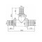 Тройник натяжной Icma №1039 d25х16х20 851039GXBOGW05
