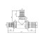 Тройник натяжной Icma №1039 d32х25х32 851039GYGXGY05