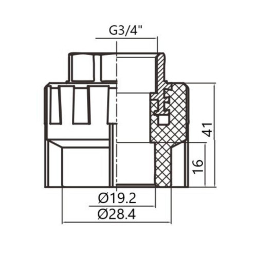 Муфта PPR Thermo Alliance 20х3/4 Муфта PPR Thermo Alliance 20х3/4