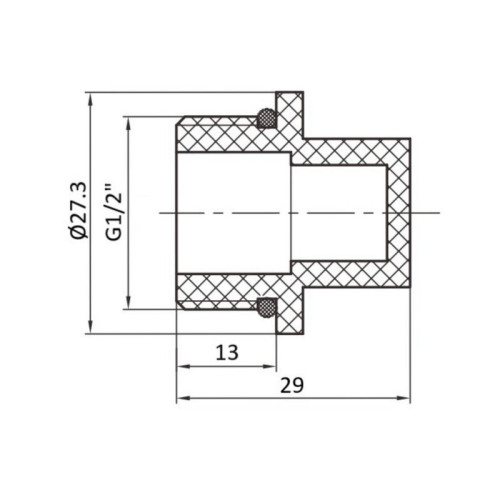 Заглушка PPR Thermo Alliance с резьбой 20х1/2