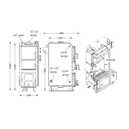 Котел твердотопливный стальной Thermo Alliance Ferrum Plus V 5.0 FSF+ 14 Котел твердотопливный стальной Thermo Alliance Ferrum Plus V 5.0 FSF+ 14