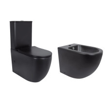 Акционный набор: Унитаз напольный Robin Ultra Quiet QT13226083AMB 660x360x855 Black + Биде напольное Robin QT13442141CMB 565x360x405 Black