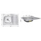 Кухонная мойка Brinex 6080-L 0,6 мм Satin (BRIN6080LSAT06)