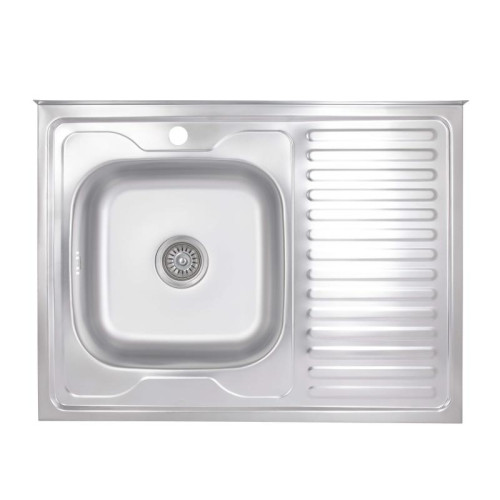 Кухонная мойка Brinex 6080-L 0,6 мм Satin (BRIN6080LSAT06)