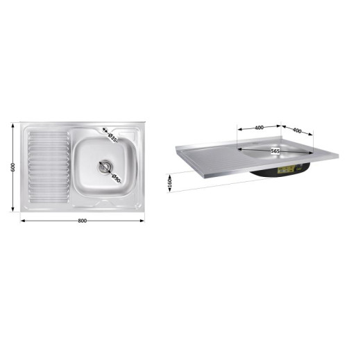 Кухонная мойка Brinex 6080-R 0,6 мм Satin (BRIN6080RSAT06) Кухонная мойка Brinex 6080-R 0,6 мм Satin (BRIN6080RSAT06)