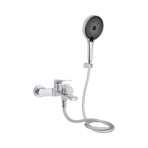 Смеситель для ванны Qtap Slavonice (c душевым гарнитуром) QTSLV259CRM48034 Chrome
