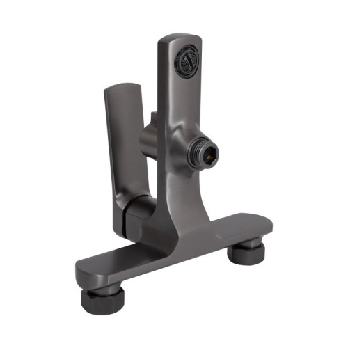 Смеситель для ванны Qtap Slavonice (c душевым гарнитуром) QTSLV259GMB48035 Gunmetal Black PVD
