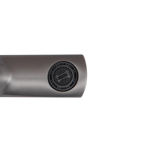 Смеситель для ванны Qtap Slavonice (c душевым гарнитуром) QTSLV259GMB48035 Gunmetal Black PVD