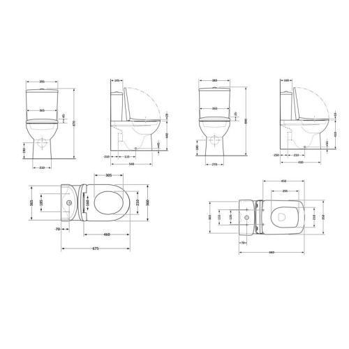 Акционный набор: Унитаз напольный Scorpio Ultra Quiet QT14222125AUQW + Унитаз напольный Kalao Rimless QT08221213A W Акционный набор: Унитаз напольный Scorpio Ultra Quiet QT14222125AUQW + Унитаз напольный Kalao Rimless QT08221213A W