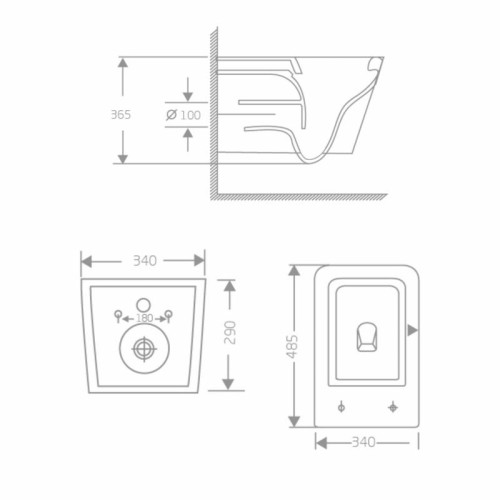 Унитаз подвесной Crow Rimless 485х340х330 мм, White, с сиденьем Slim Duroplast/ Soft-close/ Quick Release QT05335171RW Qtap