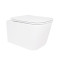 Унитаз подвесной Crow Rimless 485х340х330 мм, White, с сиденьем Slim Duroplast/ Soft-close/ Quick Release QT05335171RW Qtap