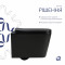 Унитаз подвесной Qtap Crow Ultra Quiet 485×340×290 мм, Matt Black, с сиденьем Slim Duroplast/ Soft-close/ Quick Release QT05335171MB