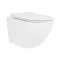 Унитаз подвесной Jay Rimless 485×360×320 мм, White, с сиденьем Slim Duroplast/ Soft-close/ Quick Relase QT07335177RW Qtap
