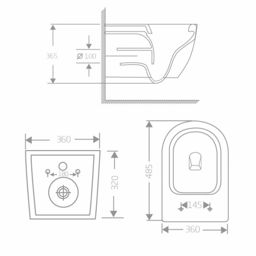 Унитаз подвесной Qtap Jay Ultra Quiet 485х360х320 мм, Matt Black, сиденьем Slim Duroplast/ Soft-close/ Quick Relase QT07335177MB Унитаз подвесной Qtap Jay Ultra Quiet 485х360х320 мм, Matt Black, сиденьем Slim Duroplast/ Soft-close/ Quick Relase QT07335177MB