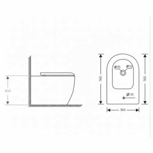 Биде напольное Qtap Jay 560х360х410 мм, White QT07443375W Биде напольное Qtap Jay 560х360х410 мм, White QT07443375W