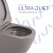 Унитаз подвесной Robin Ultra Quiet 490×365×325 мм, Stone Grey, с сиденьем Slim Duroplast / Soft-close / Quick Release QT13332381АSSG Qtap