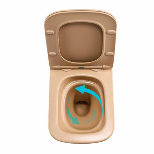 Унитаз подвесной Tern Ultra Quiet 490×365×325 мм, Beige, с сиденьем Slim Duroplast / Soft-close / Quick Release QT17332303ASSB Qtap