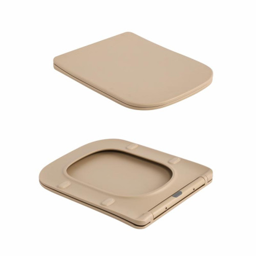Унитаз подвесной Tern Ultra Quiet 490×365×325 мм, Beige, с сиденьем Slim Duroplast / Soft-close / Quick Release QT17332303ASSB Qtap