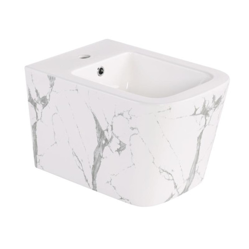 Биде подвесное Qtap Tern 520x350x330 мм, Marble QT17551303GMR