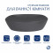 Раковина накладная Qtap Robin 500х380х140 мм, Anthracite, прямоугольная, с донным клапаном QT04116302AN
