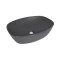 Раковина накладная Qtap Robin 500х380х140 мм, Anthracite, прямоугольная, с донным клапаном QT04116302AN