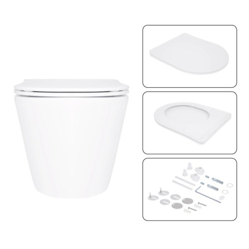Готовое решение Qtap для ванной комнаты: подвесной унитаз Swan Ultra Quiet 520×360×320 + комплект инсталляции Nest 4 в 1 (линейная клавиша White)