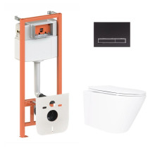 Готовое решение Qtap для ванной комнаты: подвесной унитаз Swan Ultra Quiet 520×360×320 + комплект инсталляции Nest 4 в 1 (линейная клавиша Matt Black) Готовое решение Qtap для ванной комнаты: подвесной унитаз Swan Ultra Quiet 520×360×320 + комплект инсталляции Nest 4 в 1 (линейная клавиша Matt Black)