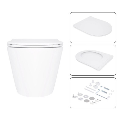 Готовое решение Qtap для ванной комнаты: подвесной унитаз Swan Ultra Quiet 520×360×320 + комплект инсталляции Nest 4 в 1 (линейная клавиша Chrome)