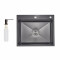 Lidz Handmade H6050HB Мойка для кухни интегрированная Decor Black PVD Honeycomb 2,5/0,5 мм LDH6050BDECPVD48371 Lidz Handmade H6050HB Мойка для кухни интегрированная Decor Black PVD Honeycomb 2,5/0,5 мм LDH6050BDECPVD48371