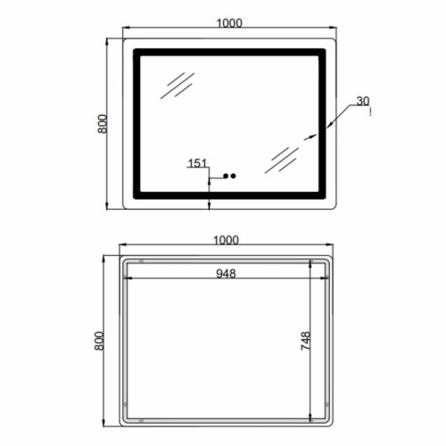 Зеркало Lidz Kubis (KU2) 1000х800 с LED-подсветкой Touch, с антизапотеванием, с диммером, рег. яркости LD78LF6141008048450 Зеркало Lidz Kubis (KU2) 1000х800 с LED-подсветкой Touch, с антизапотеванием, с диммером, рег. яркости LD78LF6141008048450
