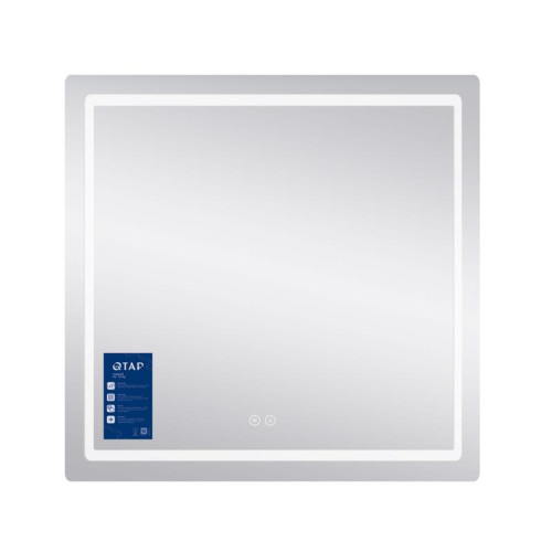Зеркало Qtap Mideya (MI2) 700х800 с LED-подсветкой Touch, с антизапотеванием, диммером, рег. яркости QT2078DCF7080