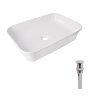 Комплект Qtap Virgo N: Раковина накладная 560x380x130 мм, White, прямоугольная + Донный клапан Pop-up PU02 Комплект Qtap Virgo N: Раковина накладная 560x380x130 мм, White, прямоугольная + Донный клапан Pop-up PU02